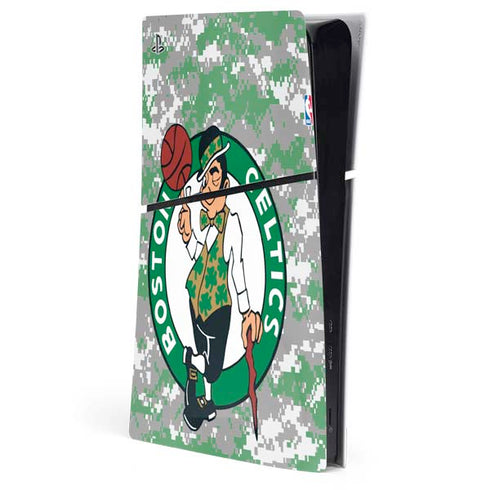 NBA Boston Celtics Digi Camo PS5 Slim Digital Edition Console Skin