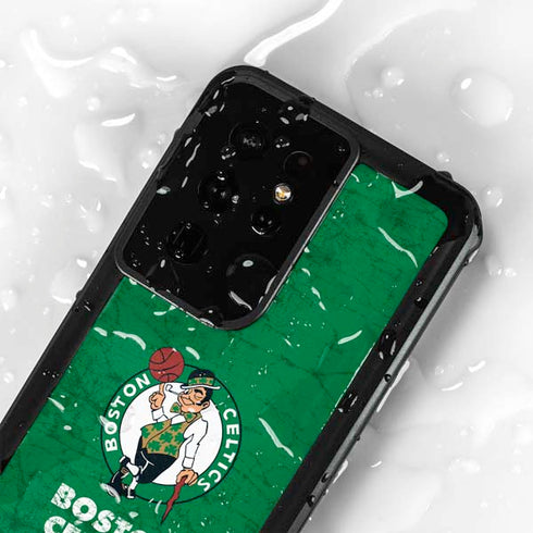 NBA Boston Celtics Green Primary Logo Galaxy S24 Ultra Waterproof Case