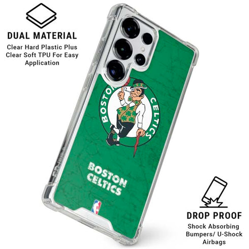 NBA Boston Celtics Green Primary Logo Galaxy S25 Ultra Clear Case