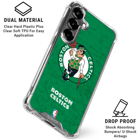 NBA Boston Celtics Green Primary Logo Galaxy S26 Clear Case