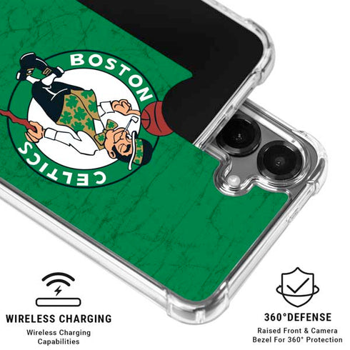 NBA Boston Celtics Green Primary Logo Galaxy S26 Plus Clear Case