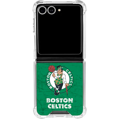 NBA Boston Celtics Green Primary Logo Galaxy Z Flip7 Clear Case