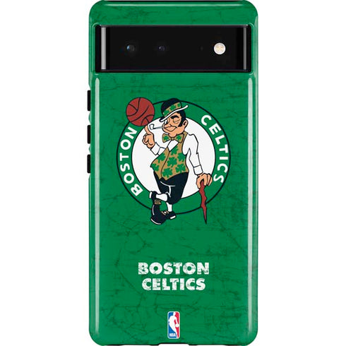 NBA Boston Celtics Green Primary Logo Pixel Cases