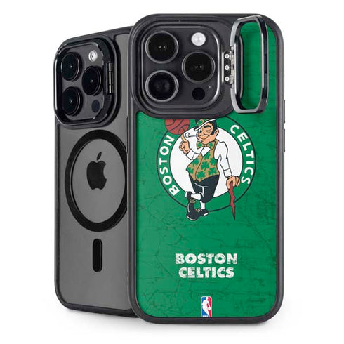 NBA Boston Celtics Green Primary Logo iPhone 14 Pro Max Kickstand Case