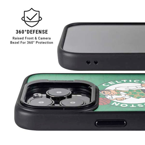 NBA Boston Celtics Green Primary Logo iPhone 14 Pro Max Kickstand Case