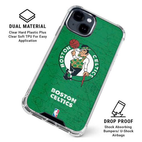 NBA Boston Celtics Green Primary Logo iPhone 15 Clear Case