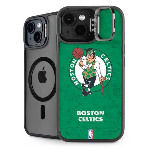 NBA Boston Celtics Green Primary Logo iPhone 15 Plus Kickstand Case