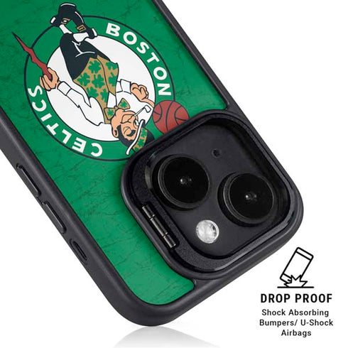NBA Boston Celtics Green Primary Logo iPhone 15 Plus Kickstand Case