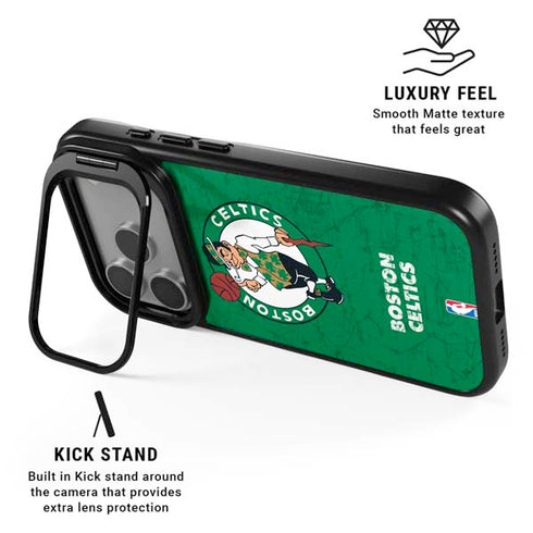 NBA Boston Celtics Green Primary Logo iPhone 17 Pro Kickstand Case