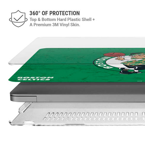 NBA Boston Celtics Green Primary Logo MacBook Pro 14in (2021-24) Case plus Skin