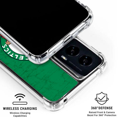 NBA Boston Celtics Green Primary Logo Moto G Power 5G (2024) Clear Case