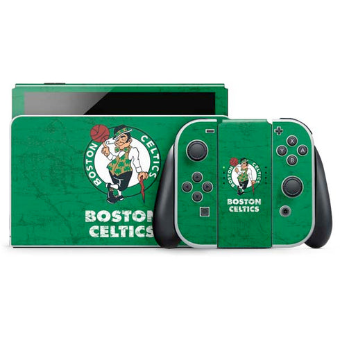 NBA Boston Celtics Green Primary Logo Nintendo Skins