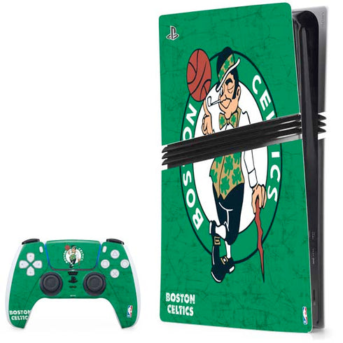 NBA Boston Celtics Green Primary Logo PS5 Pro Bundle Skin