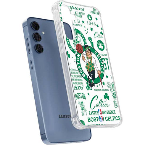 NBA Boston Celtics Historic Blast Galaxy A55 5G Clear Case