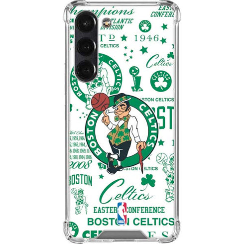 NBA Boston Celtics Historic Blast Galaxy S24 FE Clear Case