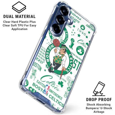 NBA Boston Celtics Historic Blast Galaxy S25 Plus Clear Case