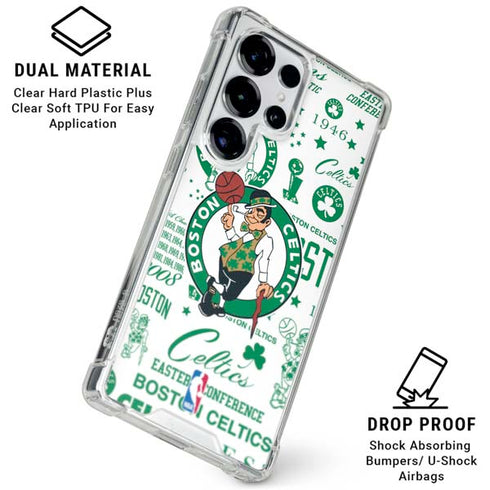 NBA Boston Celtics Historic Blast Galaxy S25 Ultra Clear Case