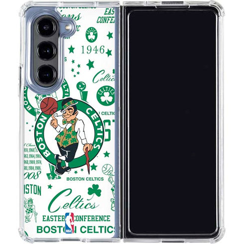 NBA Boston Celtics Historic Blast Galaxy Z Fold5 5G Clear Case