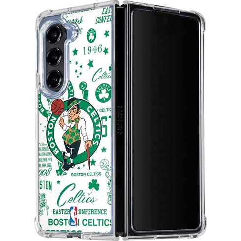 NBA Boston Celtics Historic Blast Galaxy Z Fold5 5G Clear Case