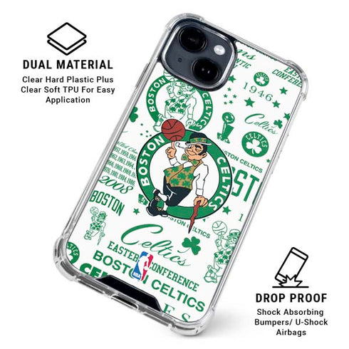 NBA Boston Celtics Historic Blast iPhone 15 Clear Case