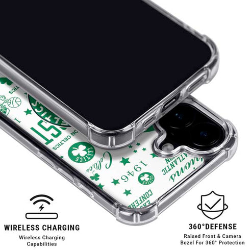 NBA Boston Celtics Historic Blast iPhone 16 Plus Clear Case