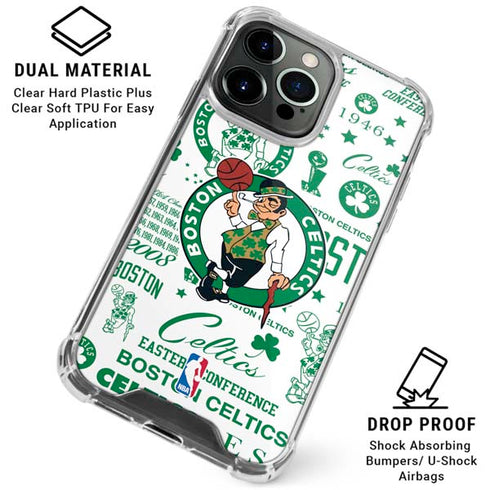 NBA Boston Celtics Historic Blast iPhone 16 Pro Max Clear Case