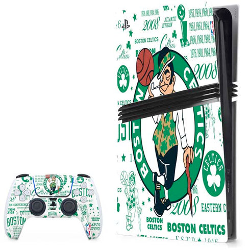 NBA Boston Celtics Historic Blast PS5 Pro Bundle Skin