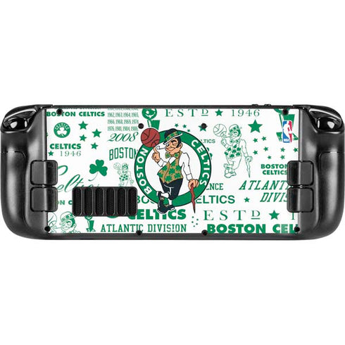 NBA Boston Celtics Historic Blast Steam Deck Handheld Gaming Computer OLED Skin
