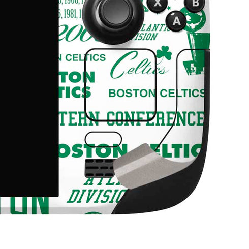 NBA Boston Celtics Historic Blast Steam Deck Handheld Gaming Computer OLED Skin