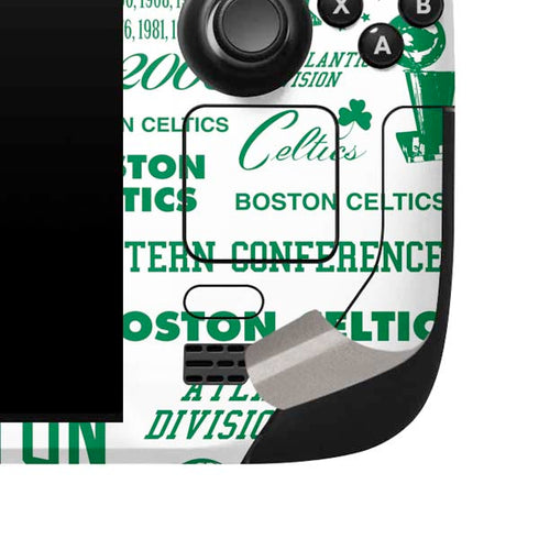 NBA Boston Celtics Historic Blast Steam Deck Handheld Gaming Computer Skin