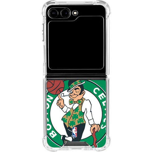NBA Boston Celtics Large Logo Galaxy Z Flip6 Clear Case