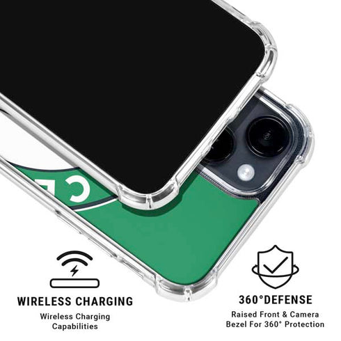 NBA Boston Celtics Large Logo iPhone 15 Clear Case