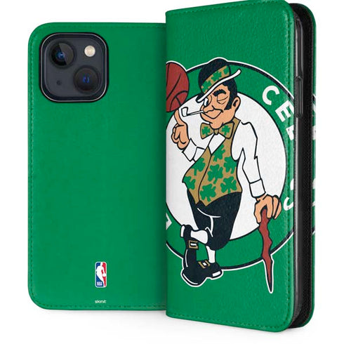 NBA Boston Celtics Large Logo iPhone 15 Plus Folio Case