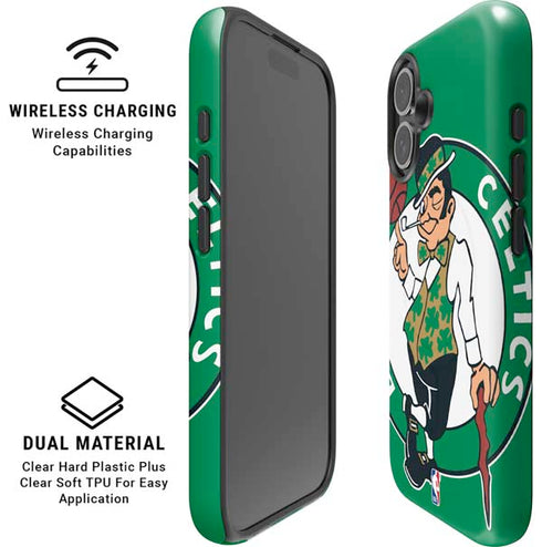 NBA Boston Celtics Large Logo iPhone 16 Magsafe Impact Case