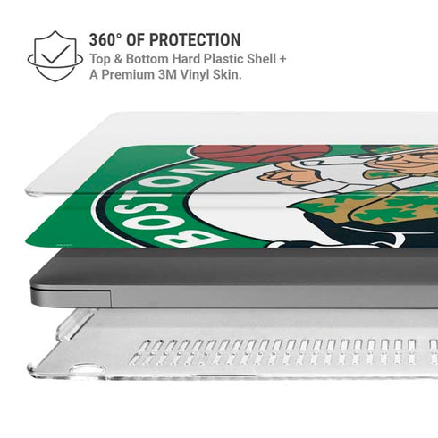 NBA Boston Celtics Large Logo MacBook Pro 14in (2021-24) Case plus Skin