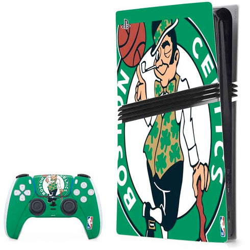 NBA Boston Celtics Large Logo PS5 Pro Bundle Skin