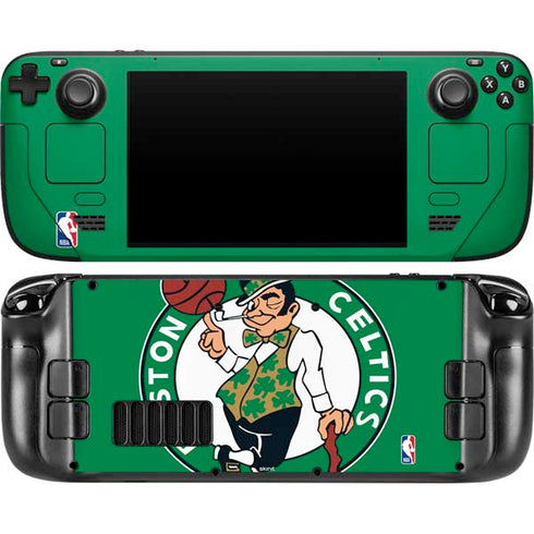 NBA Boston Celtics Large Logo Steam Deck Handheld Gaming Computer OLED Skin