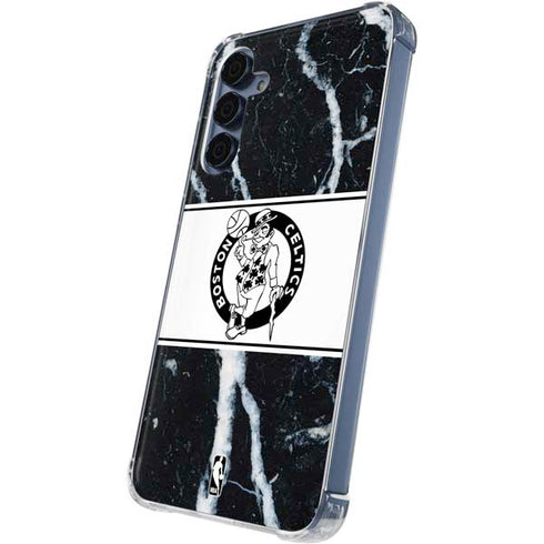 NBA Boston Celtics Marble Galaxy A55 5G Clear Case
