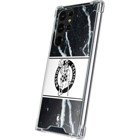 NBA Boston Celtics Marble Galaxy S23 Ultra Clear Case
