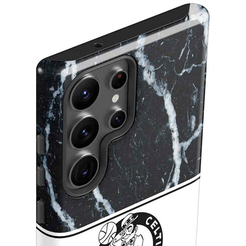 NBA Boston Celtics Marble Galaxy S23 Ultra Pro Case