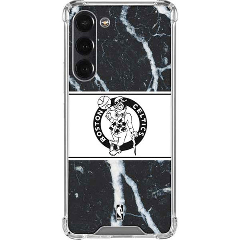 NBA Boston Celtics Marble Galaxy S24 FE Clear Case