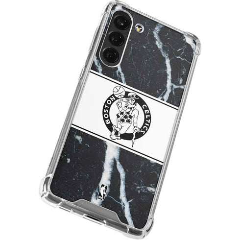 NBA Boston Celtics Marble Galaxy S24 FE Clear Case