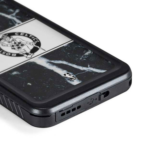 NBA Boston Celtics Marble Galaxy S24 Plus Waterproof Case