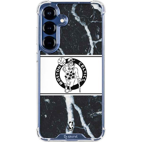 NBA Boston Celtics Marble Galaxy S25 Clear Case