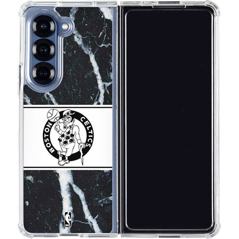 NBA Boston Celtics Marble Galaxy Z Fold6 Clear Case