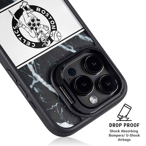 NBA Boston Celtics Marble iPhone 14 Pro Max Kickstand Case