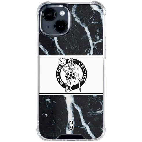 NBA Boston Celtics Marble iPhone 15 Clear Case