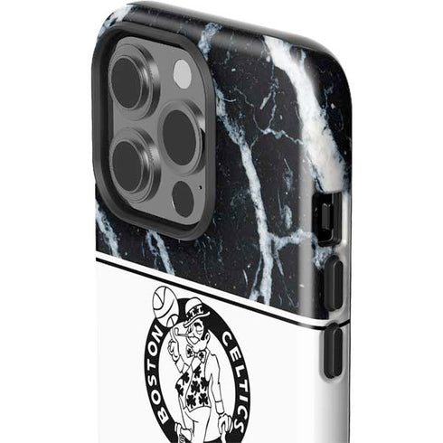 NBA Boston Celtics Marble iPhone 15 Pro Impact Case