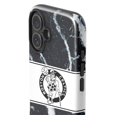NBA Boston Celtics Marble iPhone 16 Impact Case
