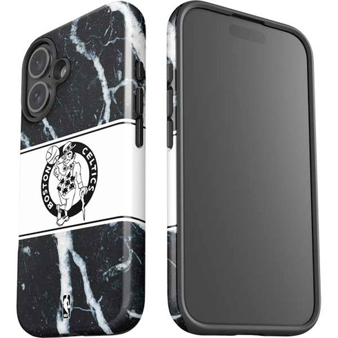 NBA Boston Celtics Marble iPhone 16 Impact Case